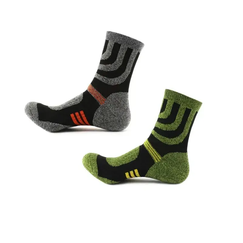 2/3/4/5 Paris  Men Anti Blister Winter Terry Socks Outdoor Sports Running Cyclin