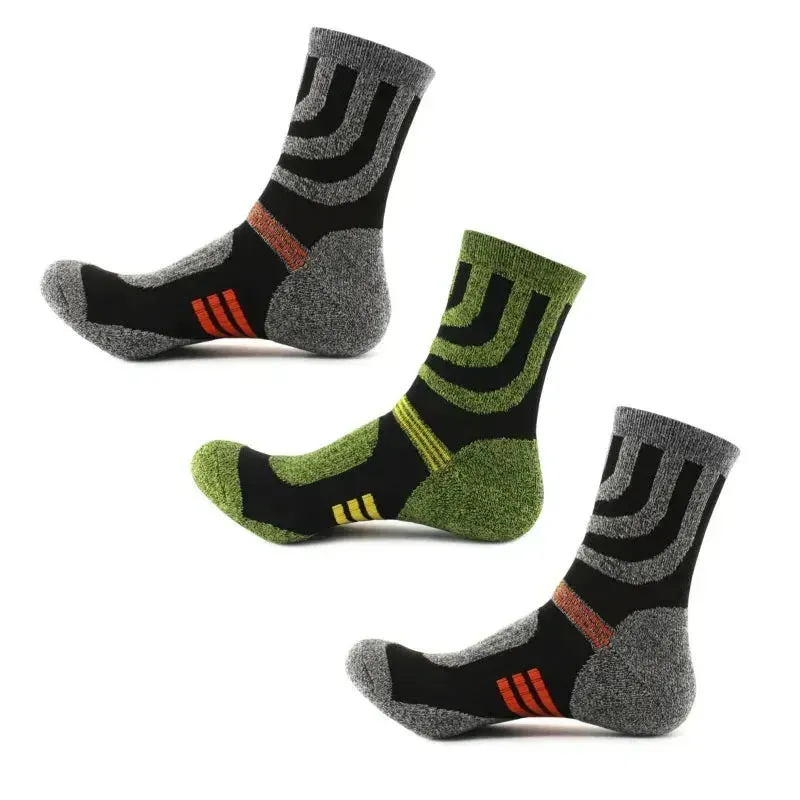 2/3/4/5 Paris  Men Anti Blister Winter Terry Socks Outdoor Sports Running Cyclin