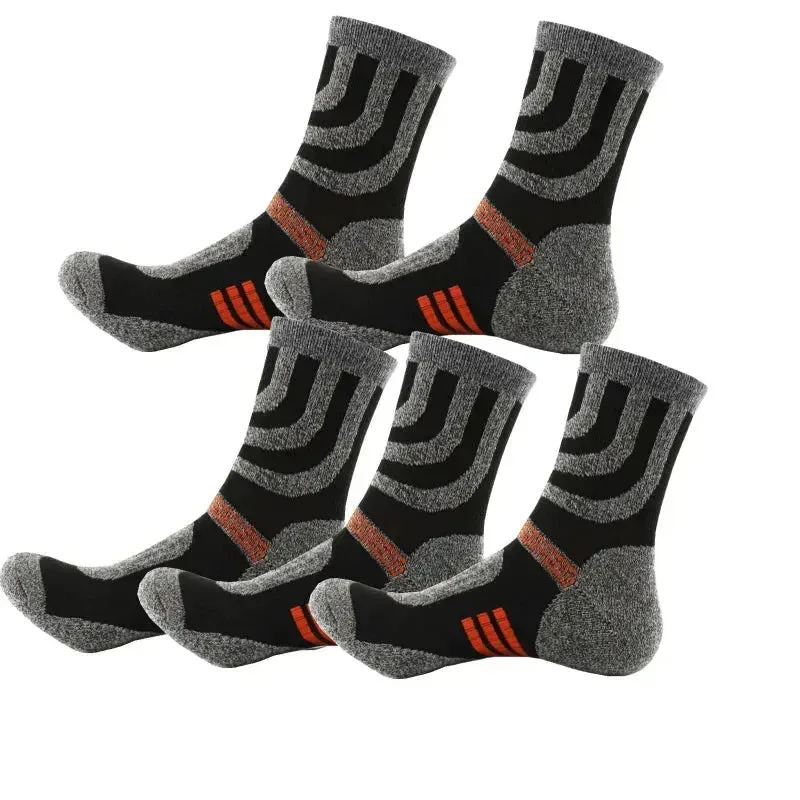 2/3/4/5 Paris  Men Anti Blister Winter Terry Socks Outdoor Sports Running Cyclin