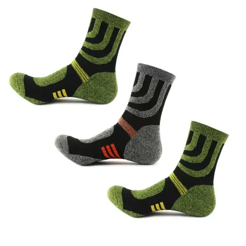 2/3/4/5 Paris  Men Anti Blister Winter Terry Socks Outdoor Sports Running Cyclin