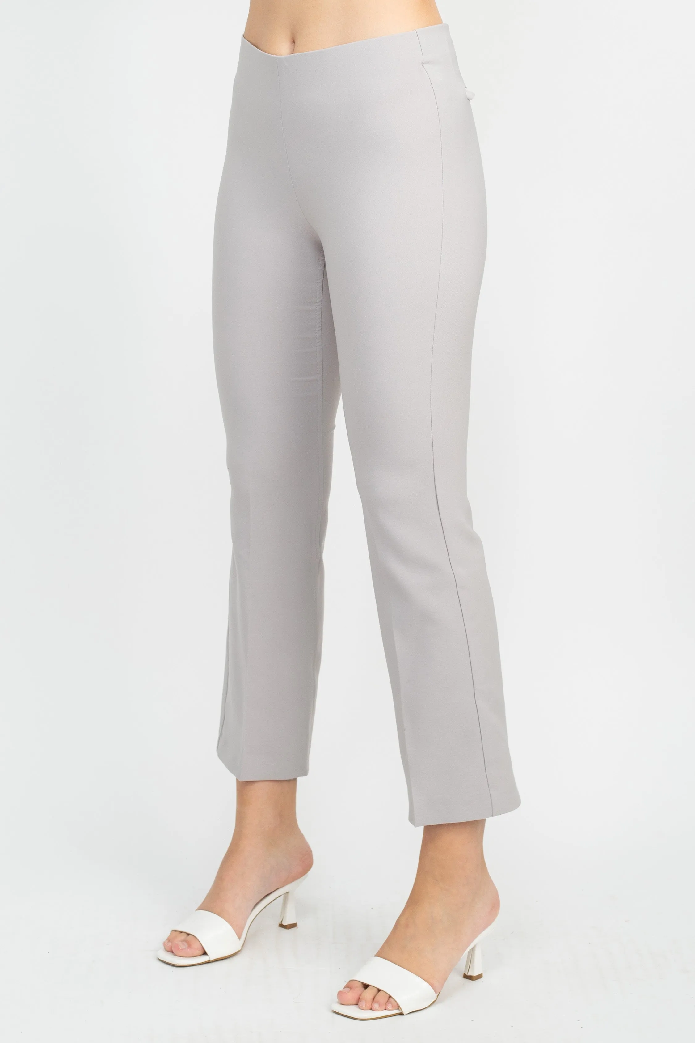 Adrianna Papell Mid Waist Pull On Solid Straight Pants