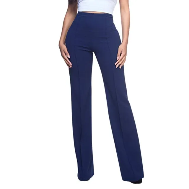 Amy Fashion - Elegant Work Office Casual Long Trousers