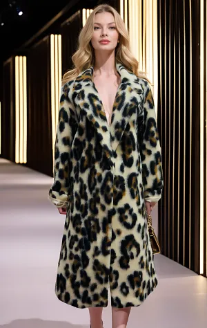 Animal Print Oversize Coat