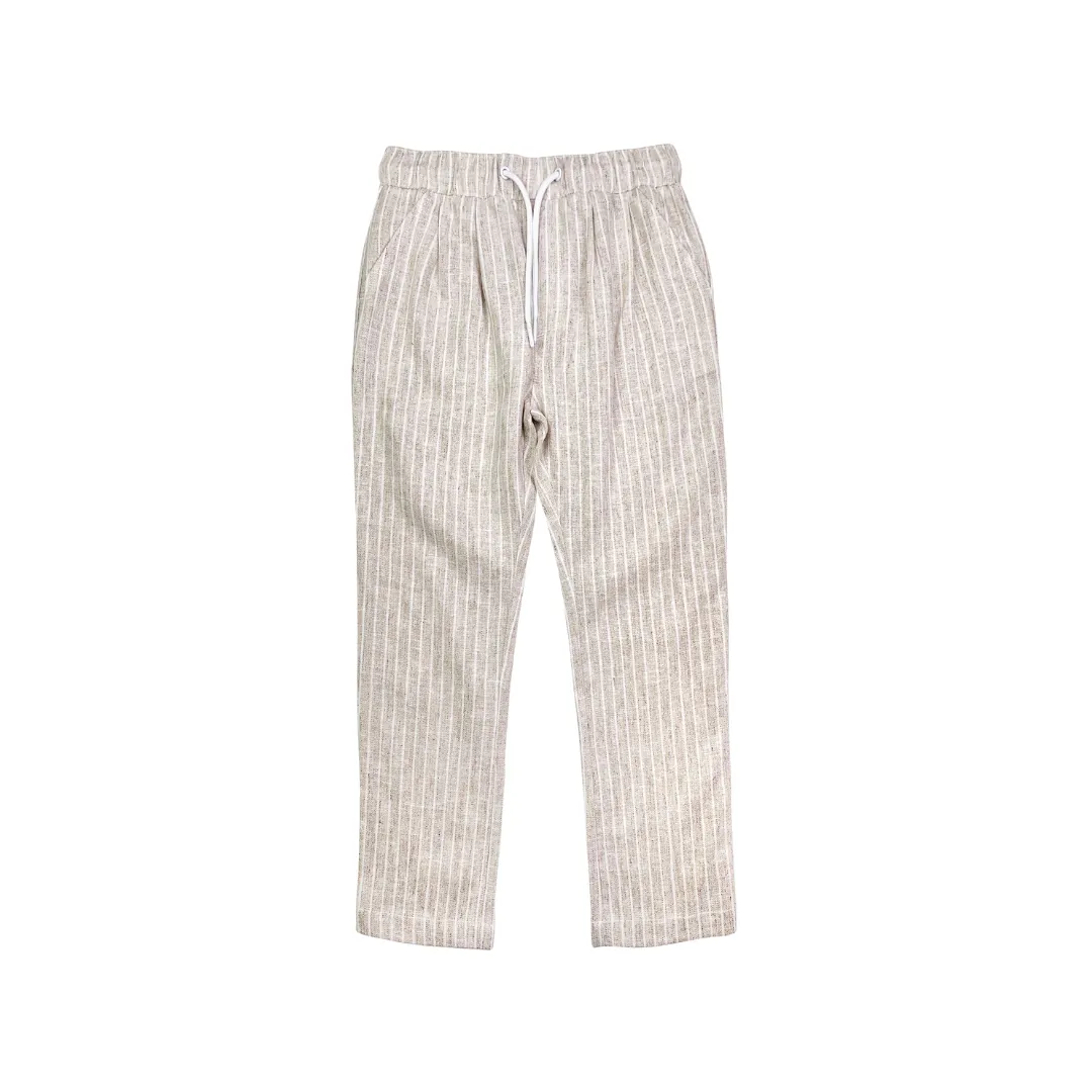 Beige Sand Stripe Resort Pant