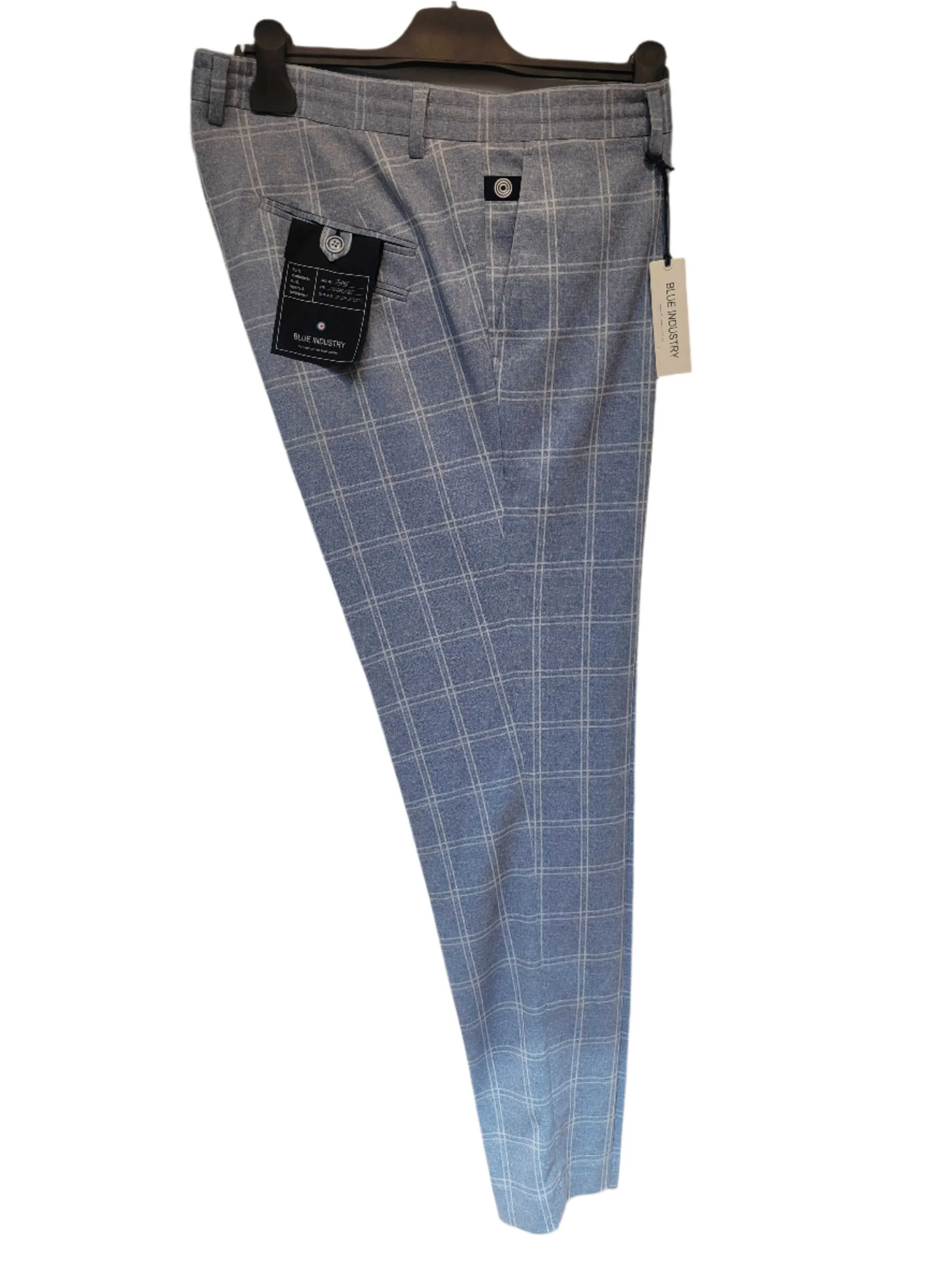 BLUE INDUSTRY Stretch Windowpane Pant | BLUE