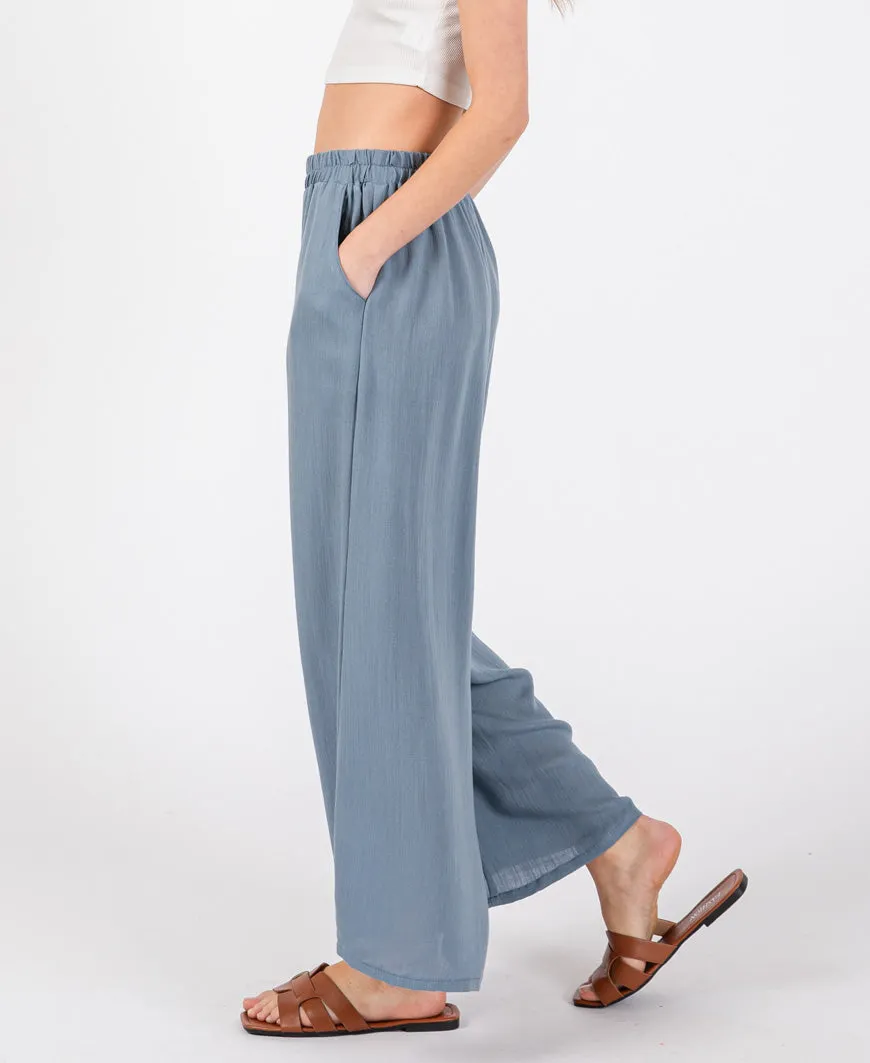 Blue Wide Leg Pant