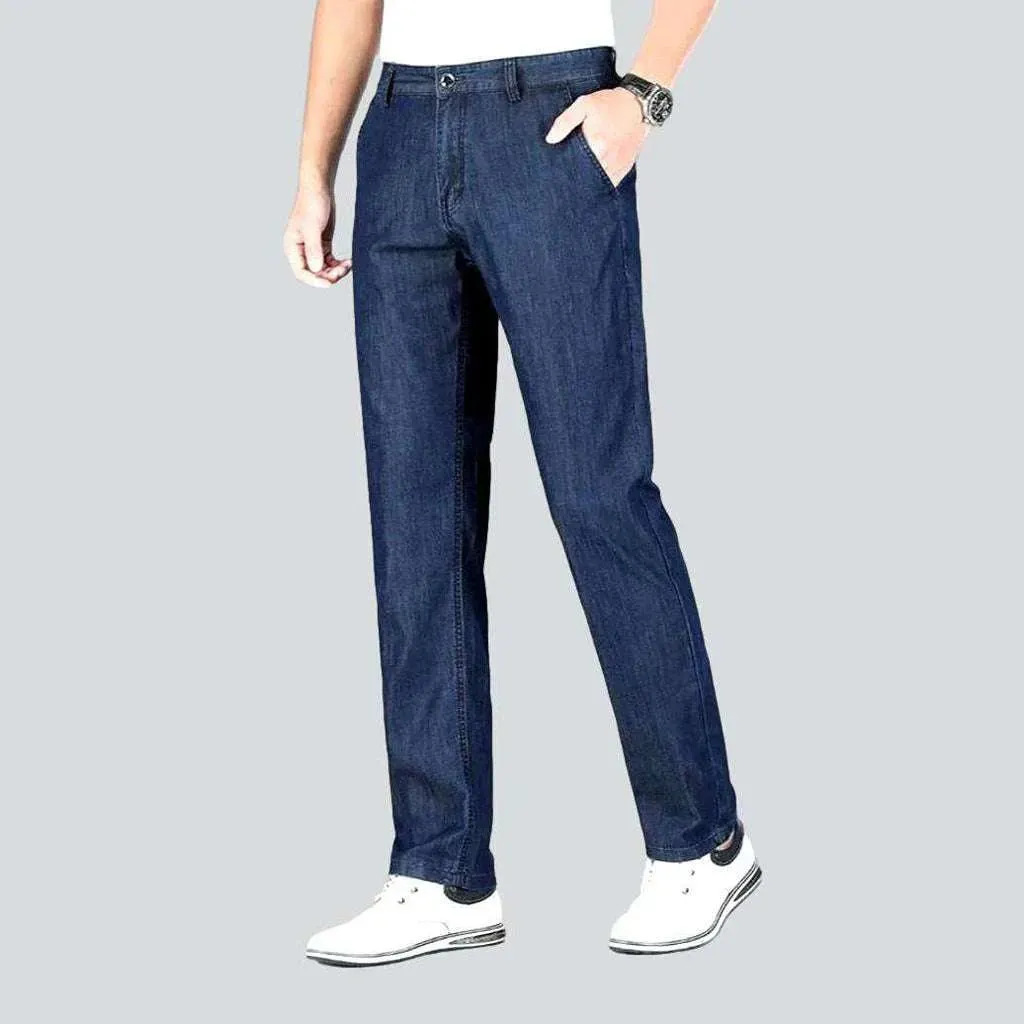 Business casual straight denim pants