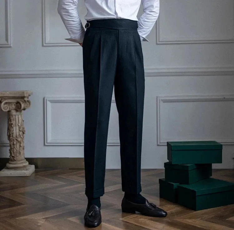 Cold season straight trousers