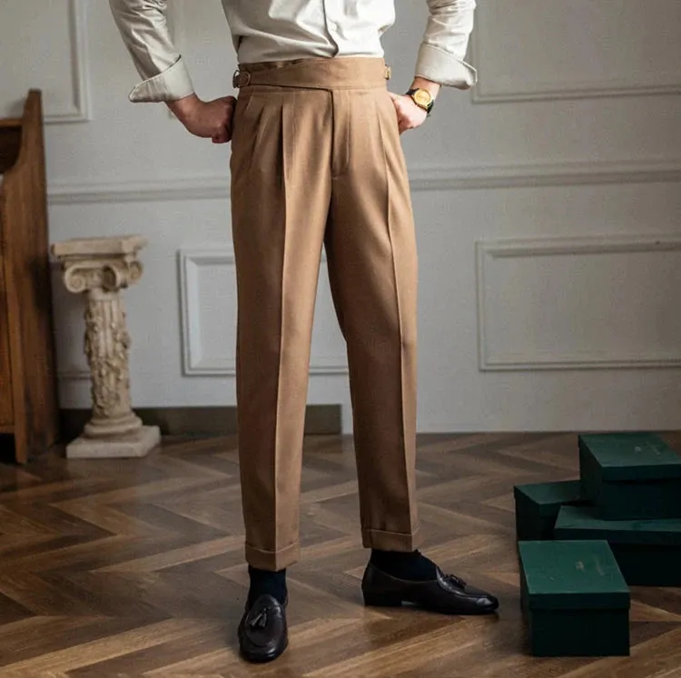 Cold season straight trousers