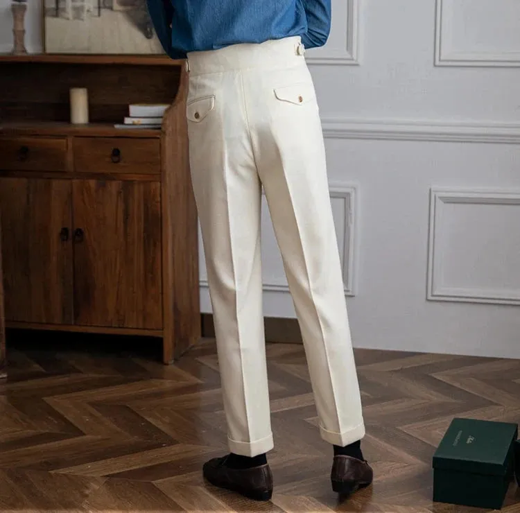 Cold season straight trousers