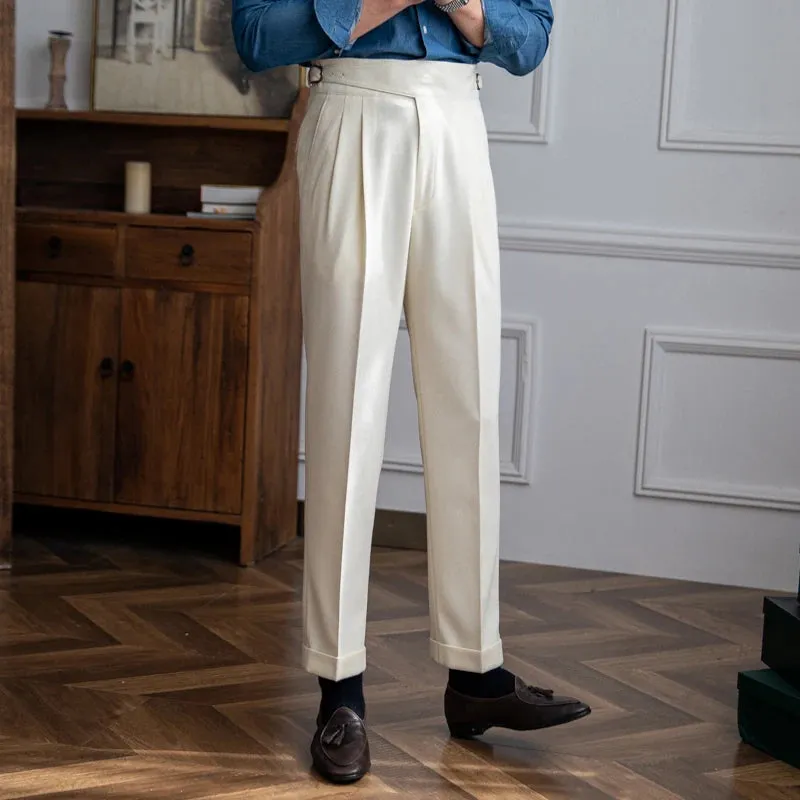 Cold season straight trousers