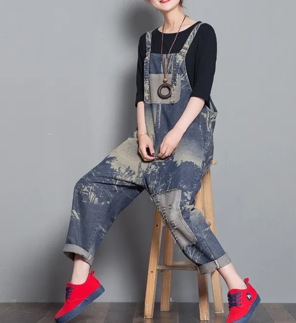 Denim Casual Spring Denim Overall Women Jumpsuits QY3