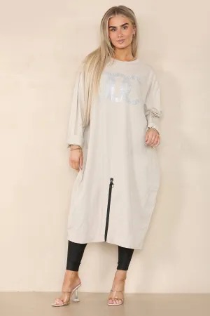 Diamante Long Sleeve Dress