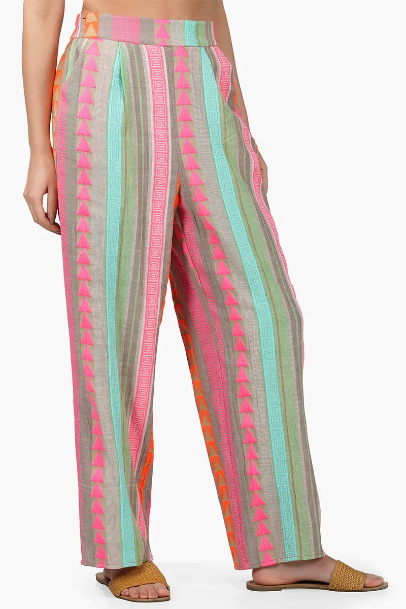 Dora Yarn Dyed Striped Pants