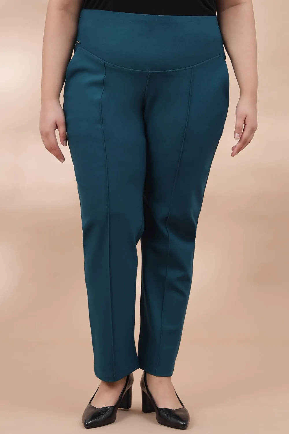 Emerald Crease Seam Tummy Tucker Pants