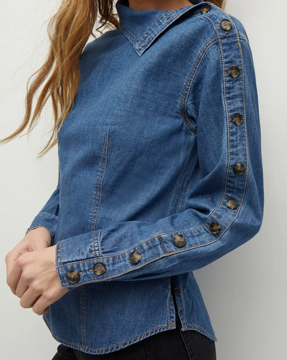 Fauri Asymmetrical Denim Shirt