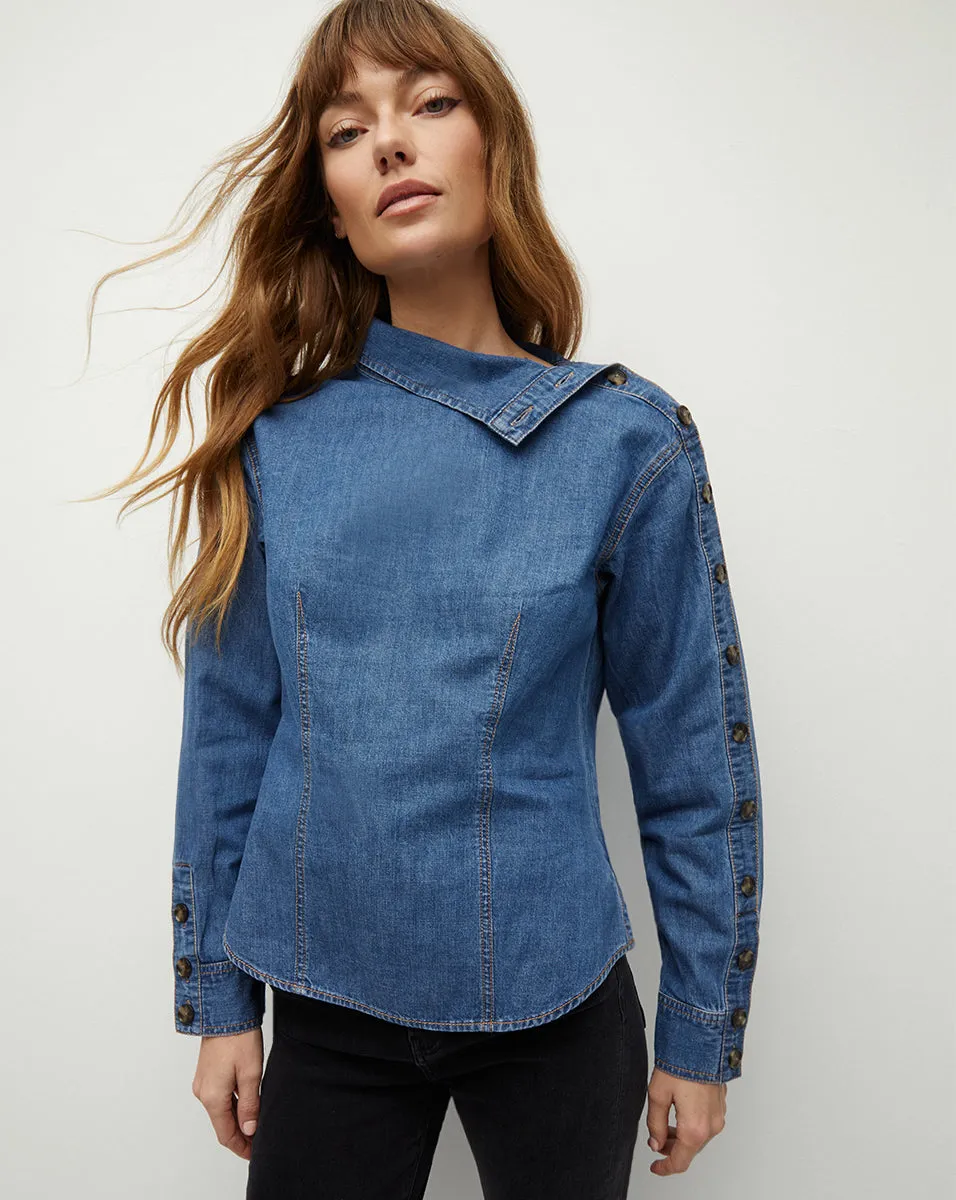 Fauri Asymmetrical Denim Shirt