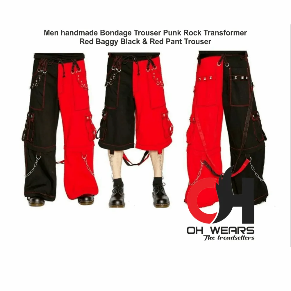 Gothic Punk Rave Pant Electro Bondage Transformed Shorts