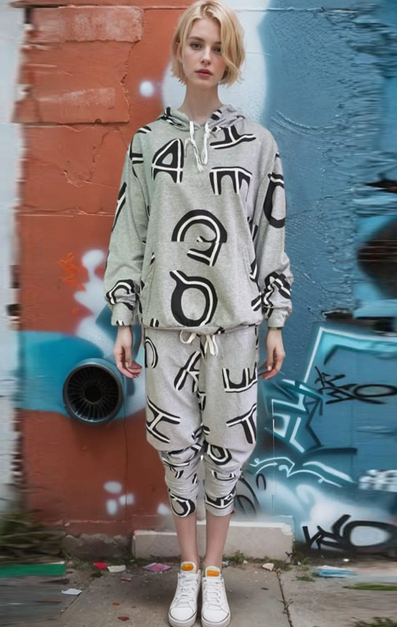 Grey Graffiti Tracksuit