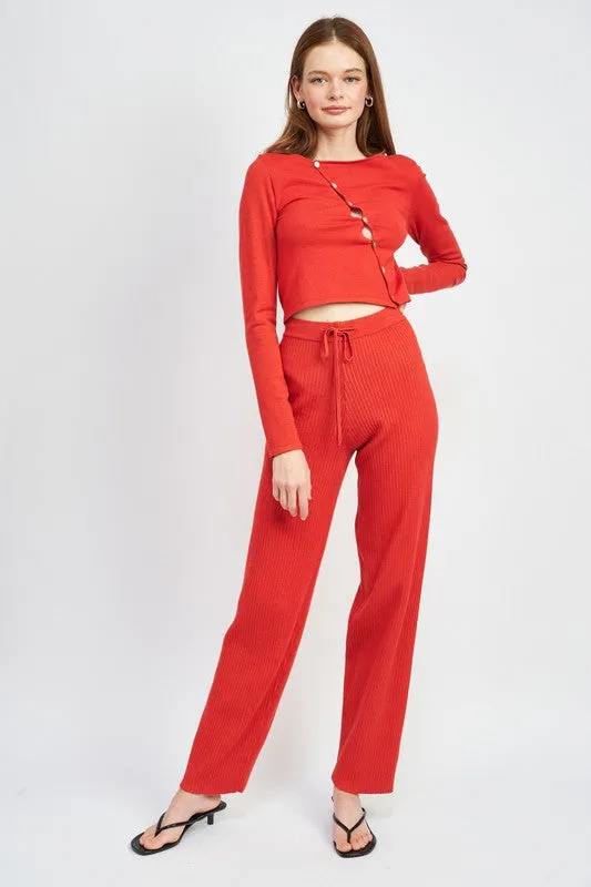 HIGH WAIST BAGGY LOUNG PANTS