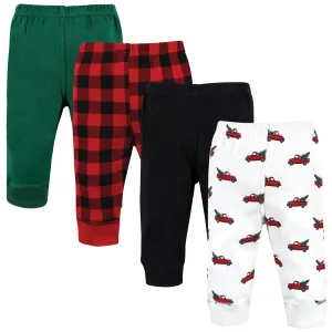 Hudson Baby Cotton Pants and Leggings, Christmas Tree Truck