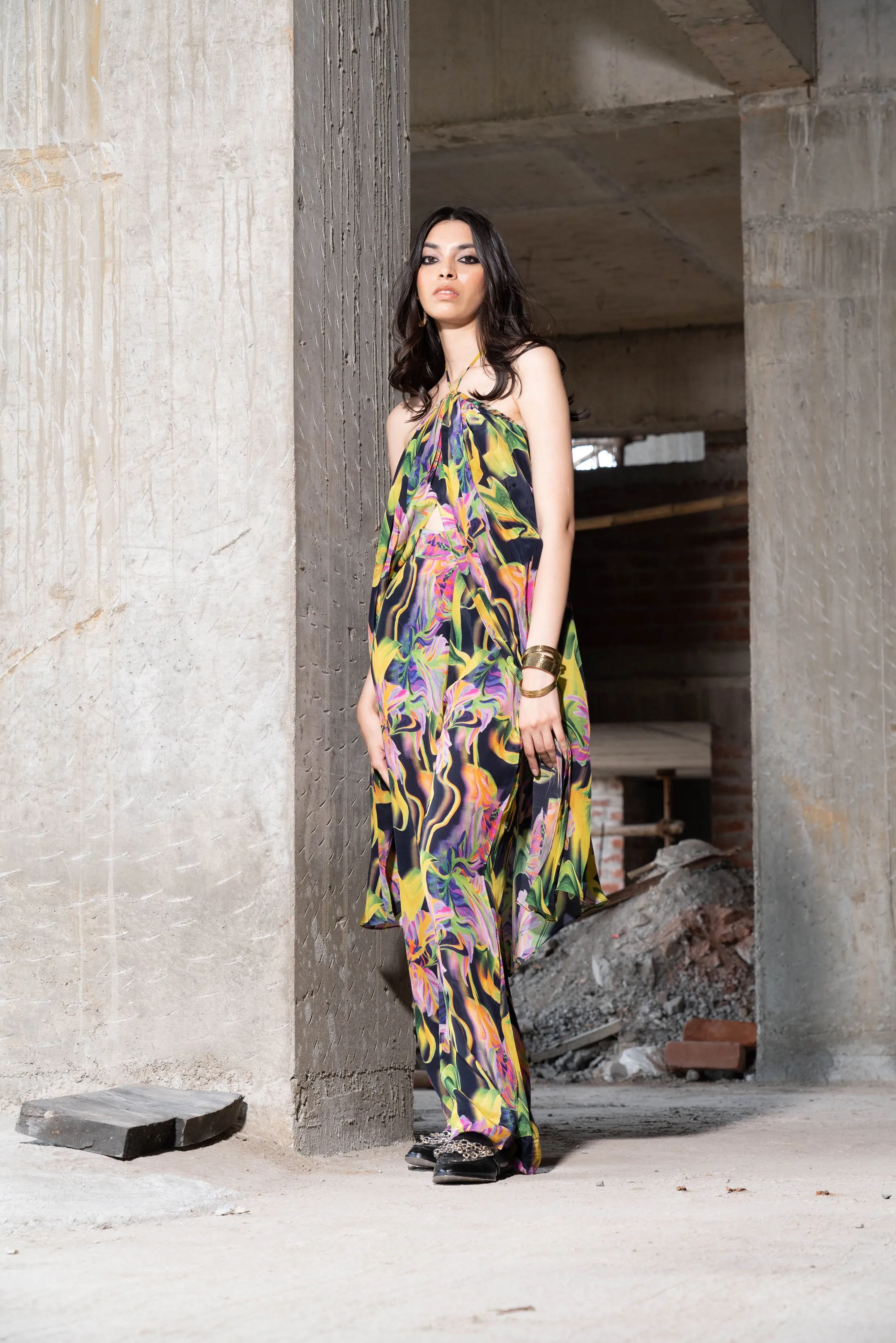 Island Oasis Printed Crepe Pants