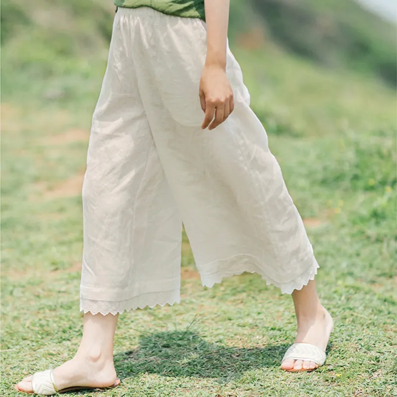 Kahki Linen Summer Women Casual Pants SJ97137