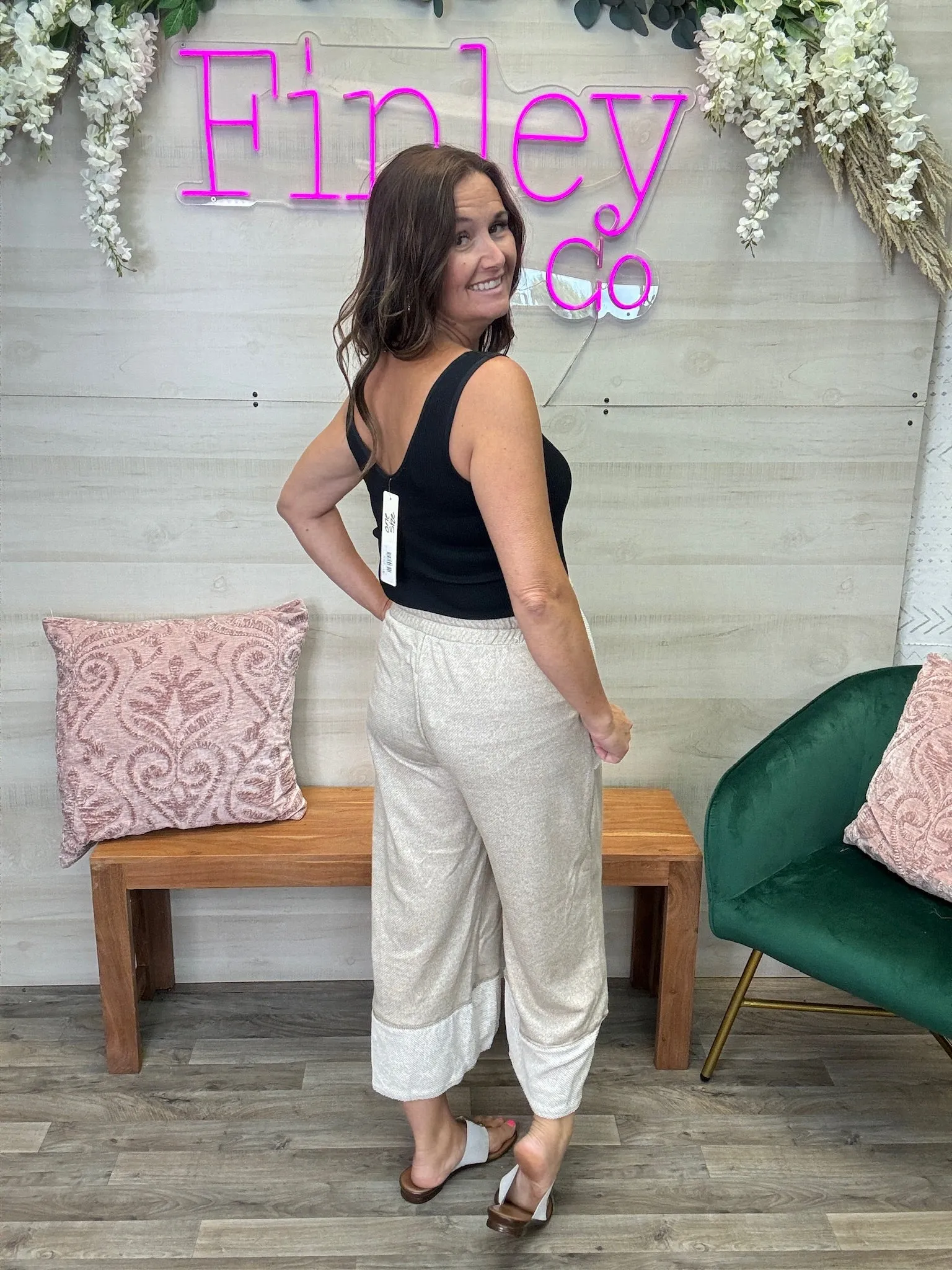 LoopTerry Wide Leg Pants