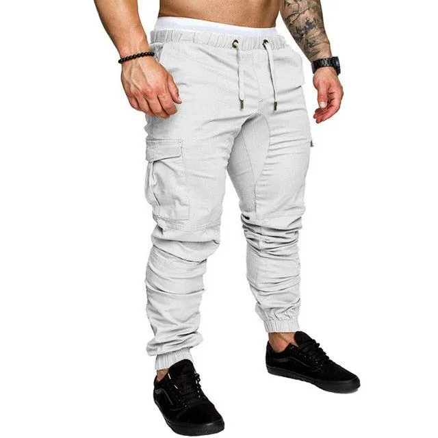 Men Casual Joggers Pants - Solid Thin  Sweatpants - New Men's Sportswear Hip Hop Pants (D9)(TG4)(CC2)