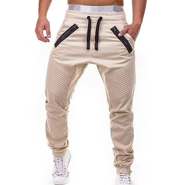 Men Casual Joggers Pants - Solid Thin  Sweatpants - New Men's Sportswear Hip Hop Pants (D9)(TG4)(CC2)