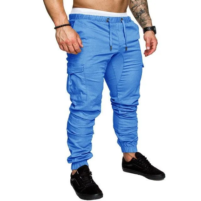 Men Casual Joggers Pants - Solid Thin  Sweatpants - New Men's Sportswear Hip Hop Pants (D9)(TG4)(CC2)