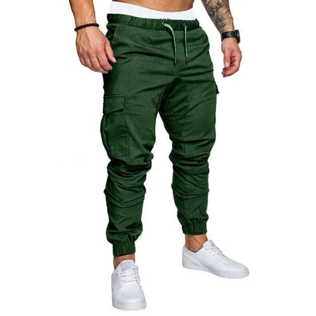 Men Casual Joggers Pants - Solid Thin  Sweatpants - New Men's Sportswear Hip Hop Pants (D9)(TG4)(CC2)