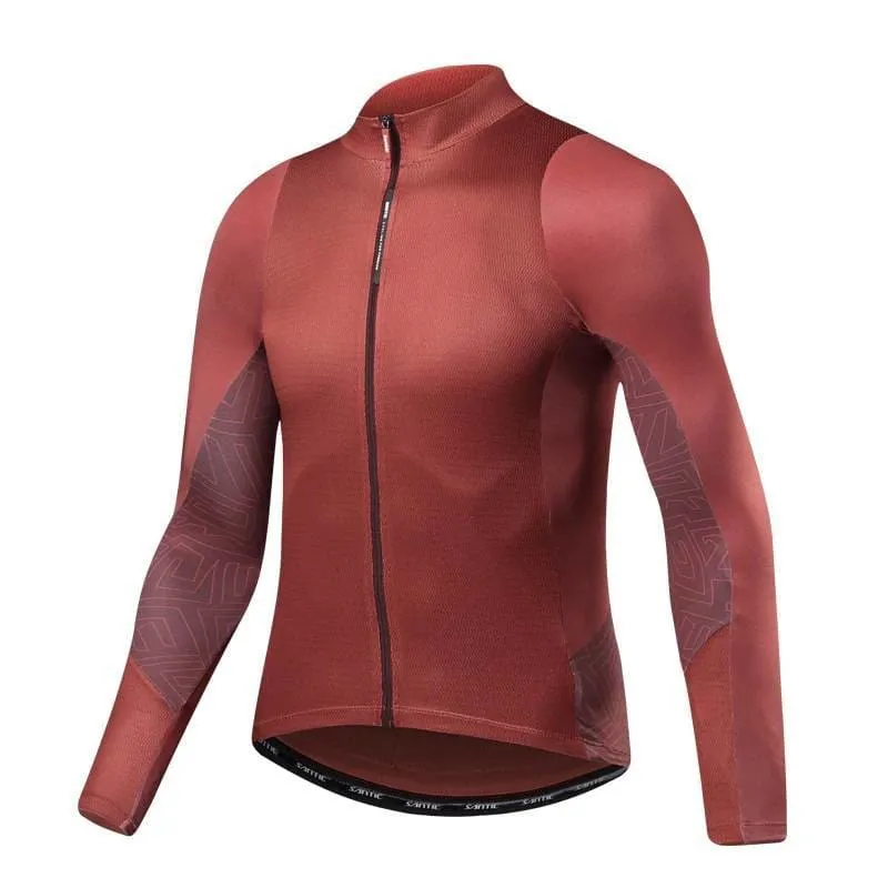 Men's Solid Color Long Sleeve Cycling Jersey