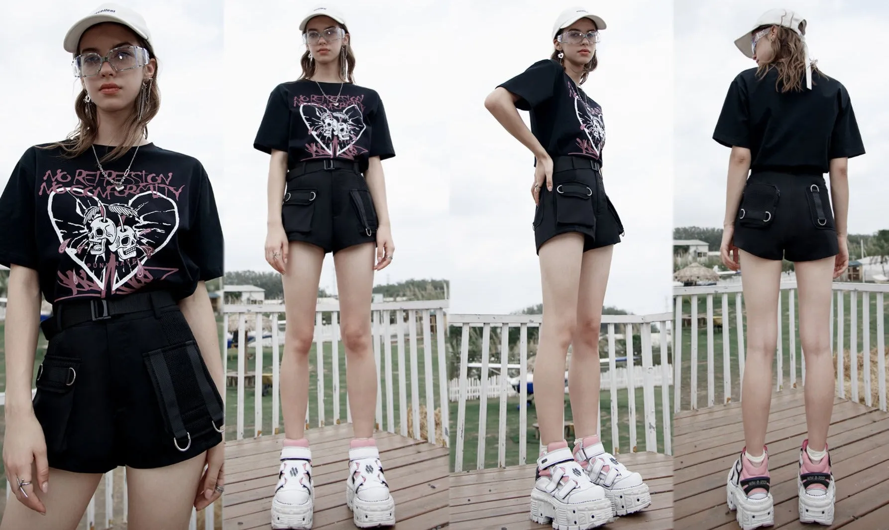 Rebel Rise: High Waist Shorts from the Bad Culture Series