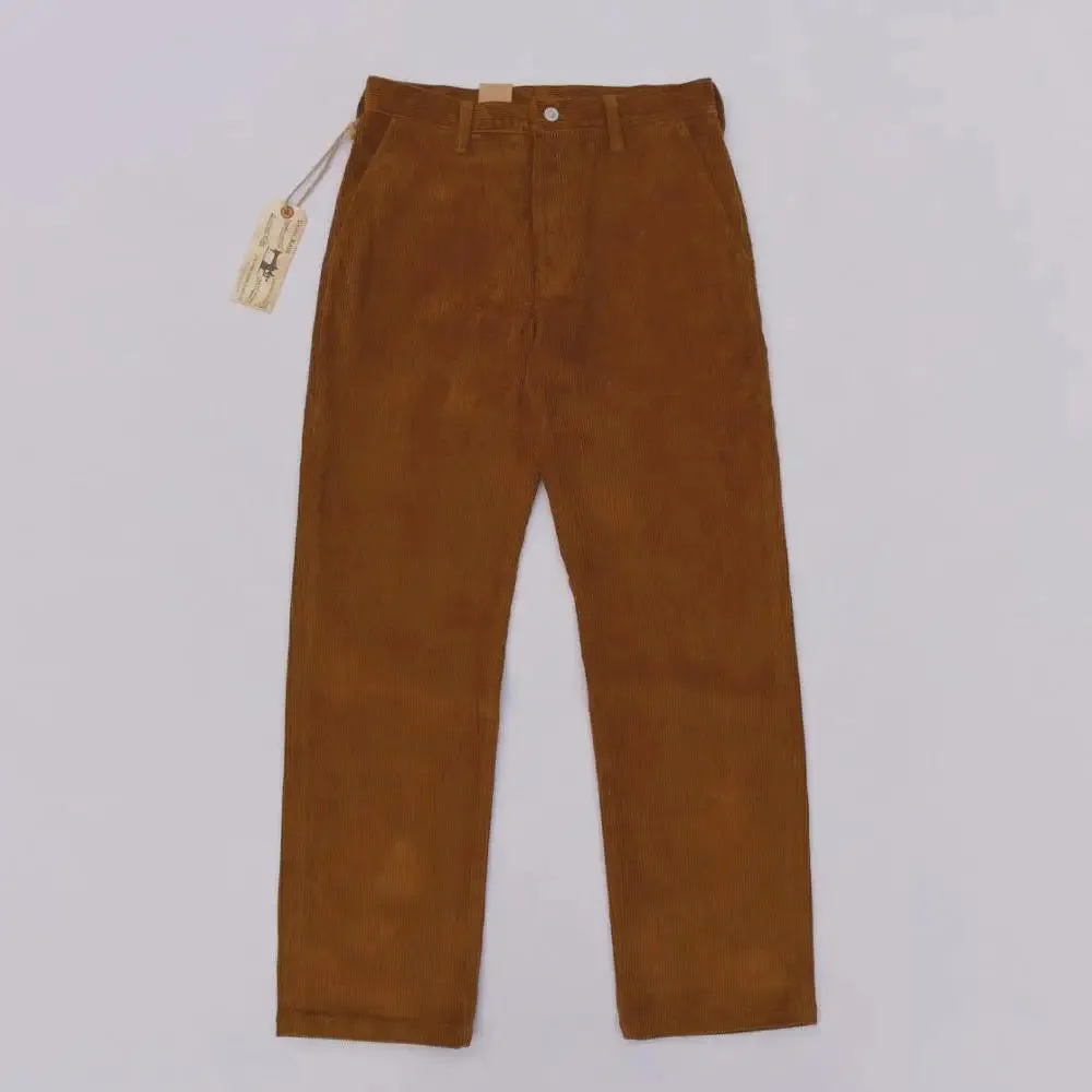 Retro Corduroy Casual Pants Straight Leg Work Trousers