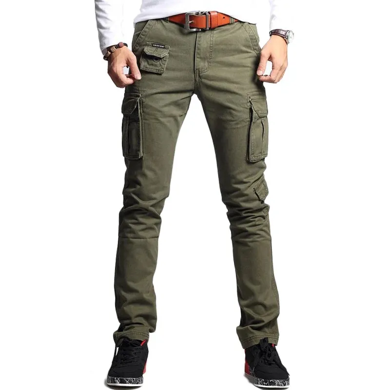 SLIM FIT MILITARY CARGO PANTS