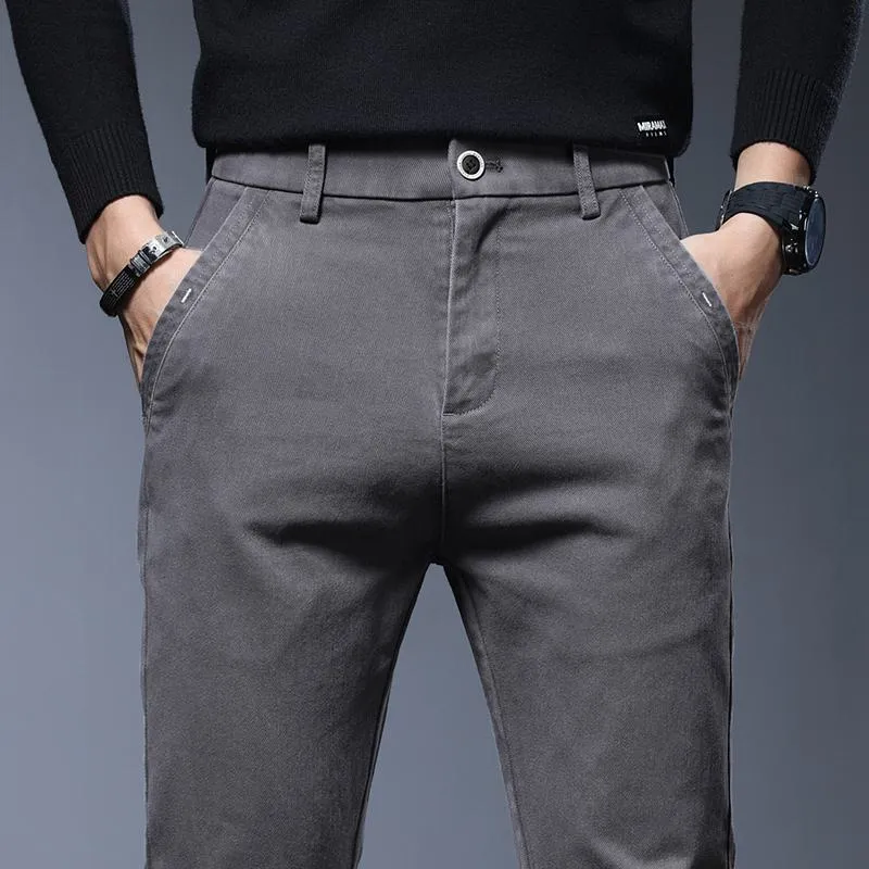 Slim-Fit Straight Daily Versatile Elasticity Business Pants