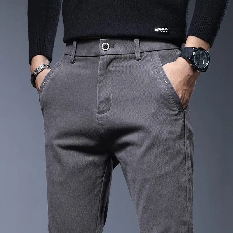 Slim-Fit Straight Daily Versatile Elasticity Business Pants