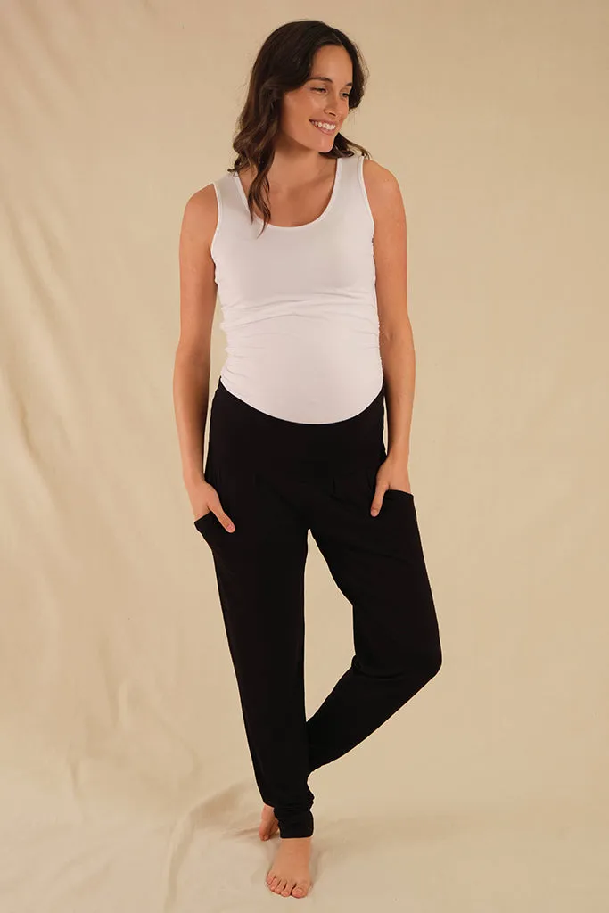 Softline Slouch Maternity Pants - Black