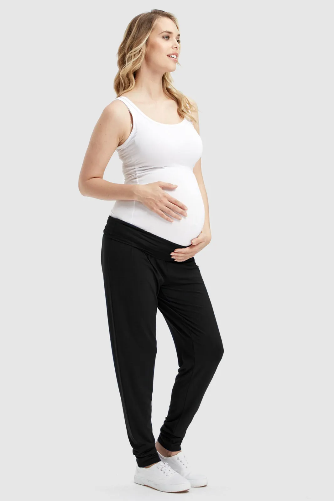 Softline Slouch Maternity Pants - Black