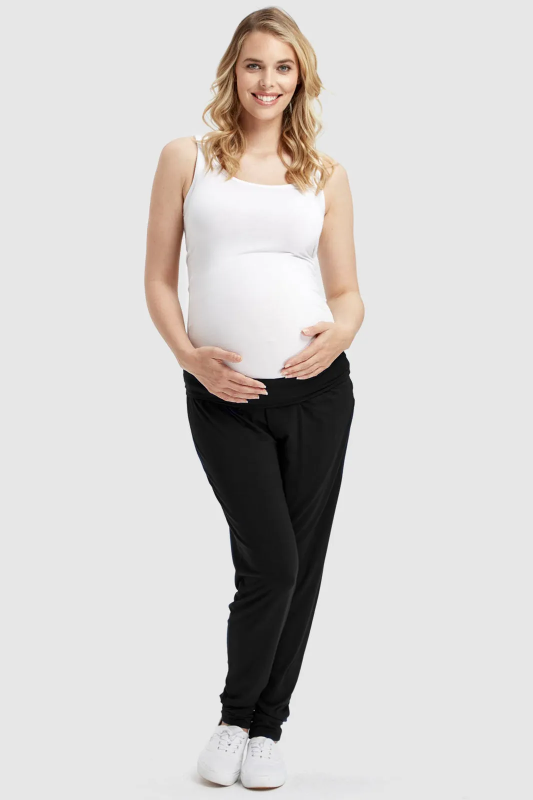 Softline Slouch Maternity Pants - Black