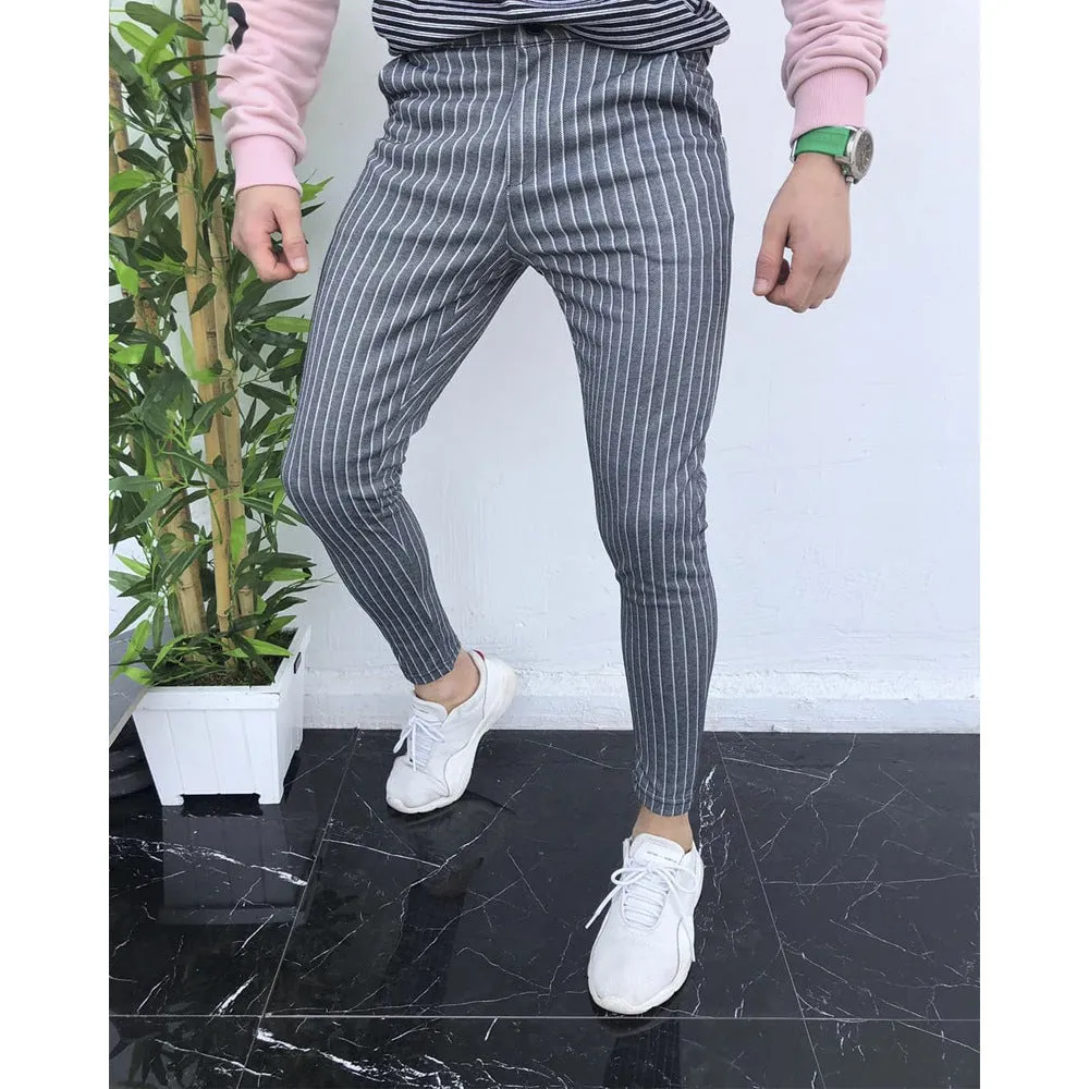 Striped casual pants