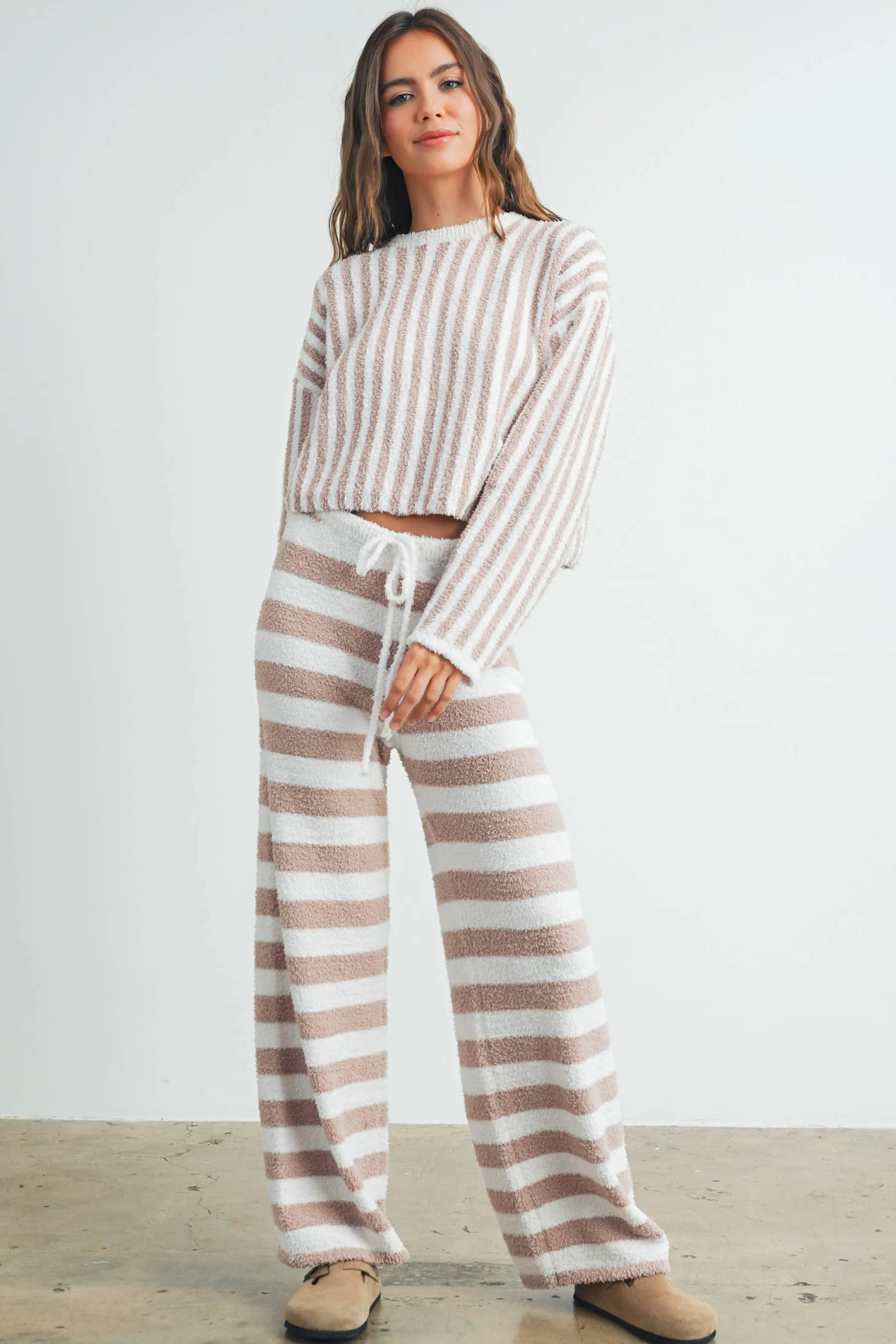 STRIPED DRAWSTRING PANTS