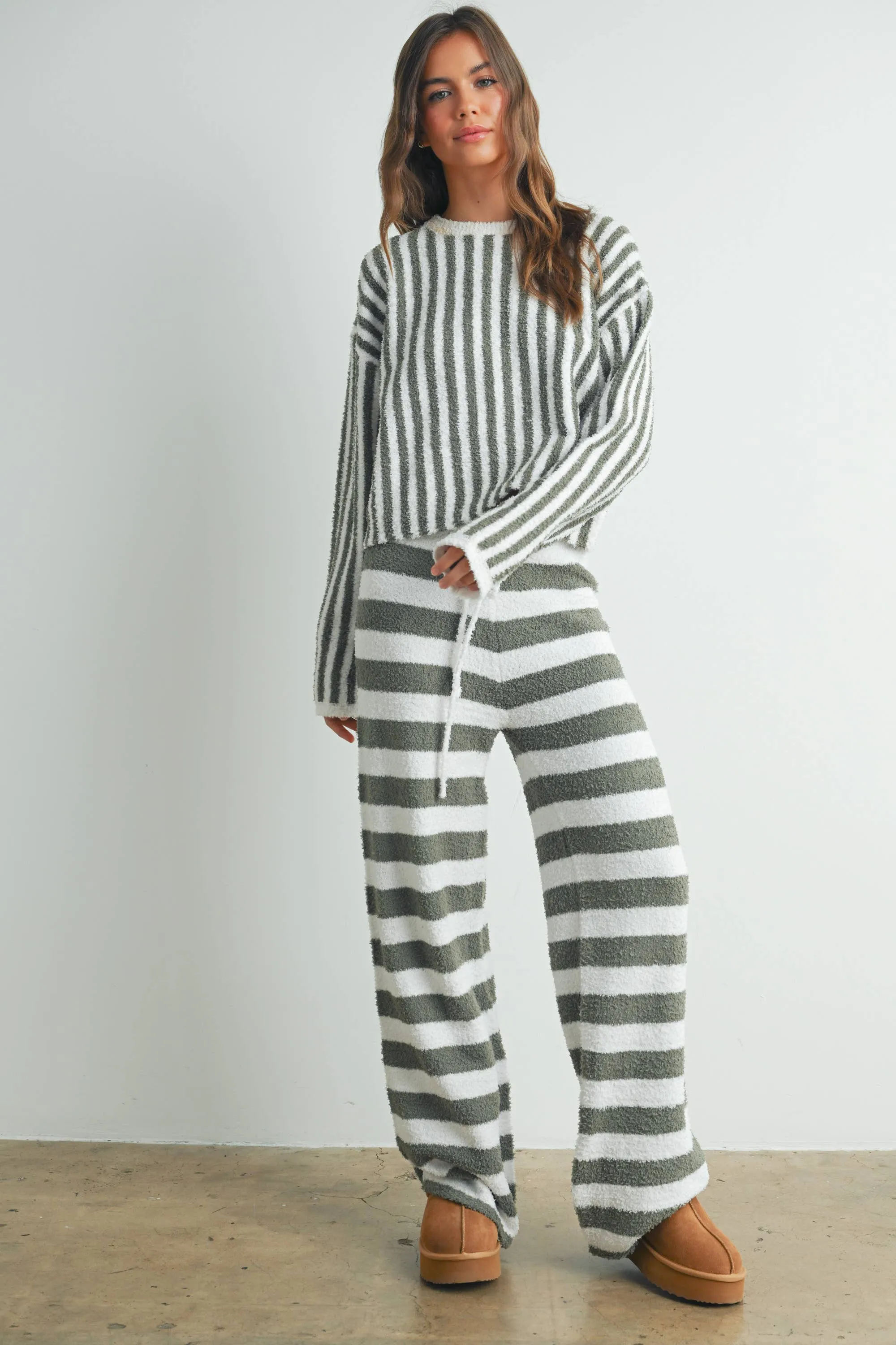 STRIPED DRAWSTRING PANTS