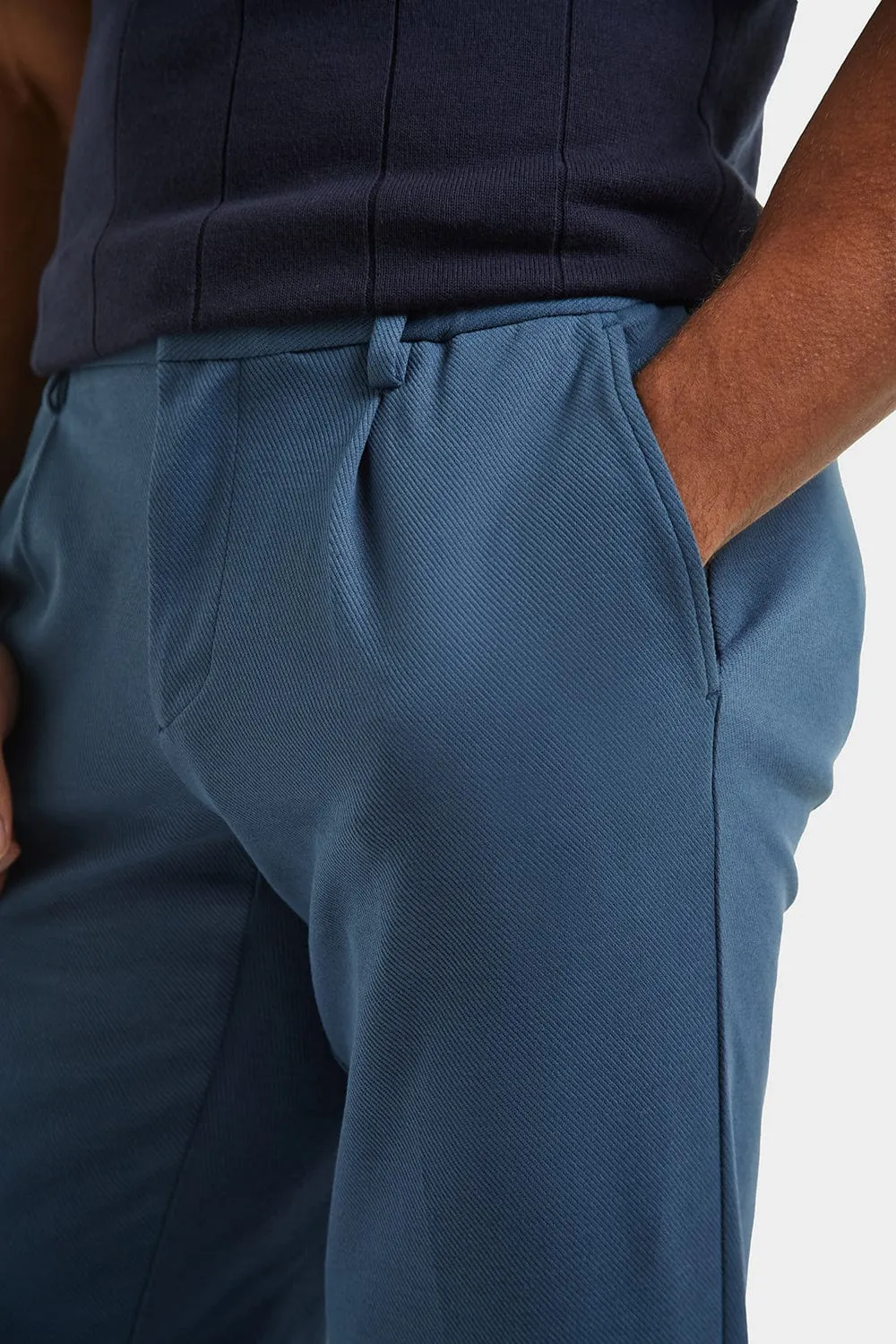 Twill Pants in Petrol Blue