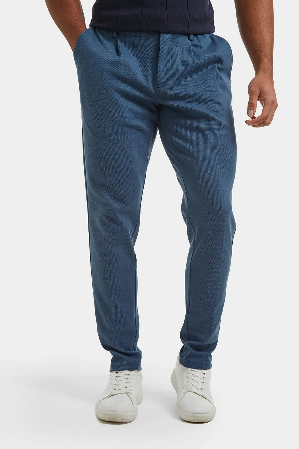 Twill Pants in Petrol Blue