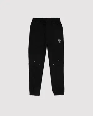 U KNIT TRACK PANTS "BLACK"