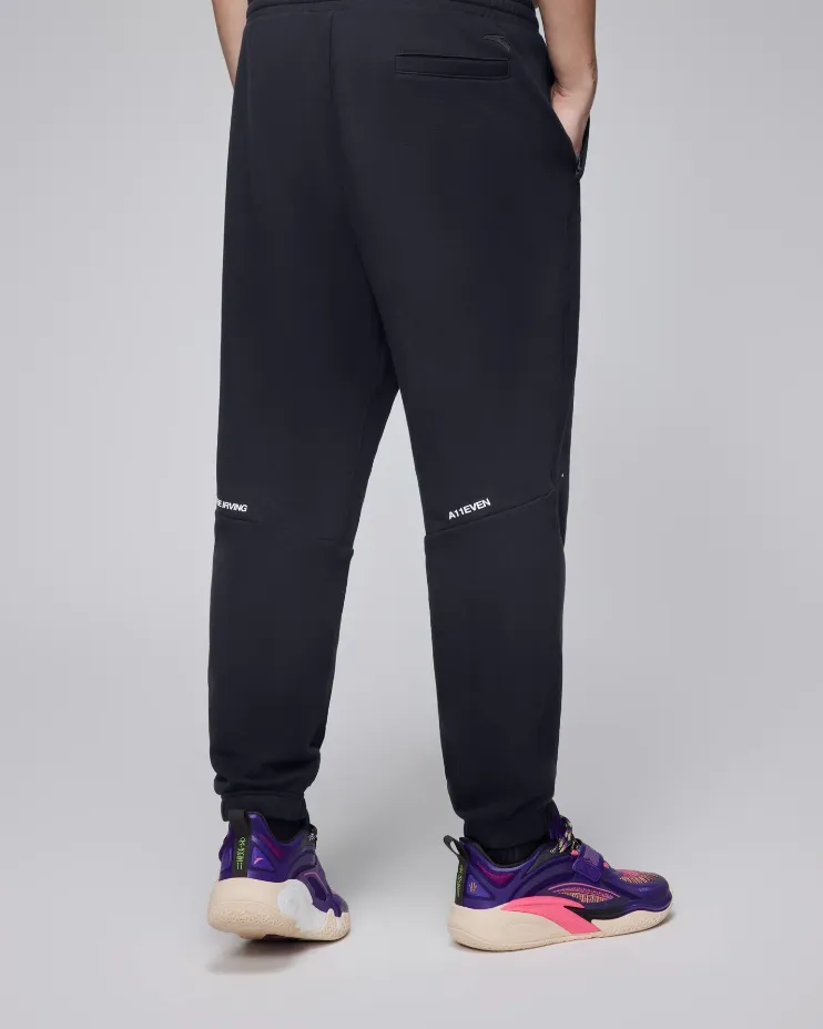 U KNIT TRACK PANTS "BLACK"