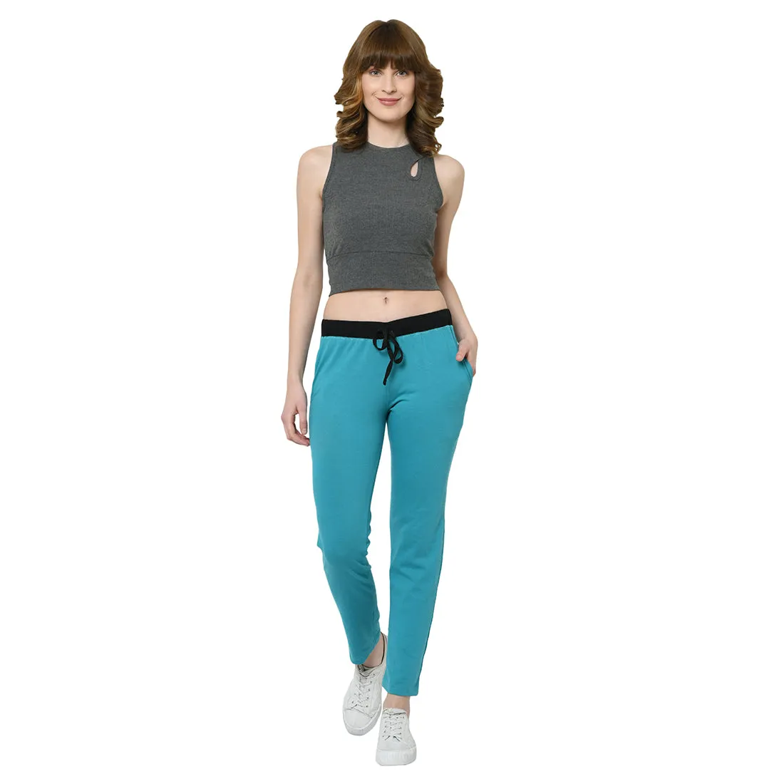 Vimal Jonney Light Blue Trackpant For Women's