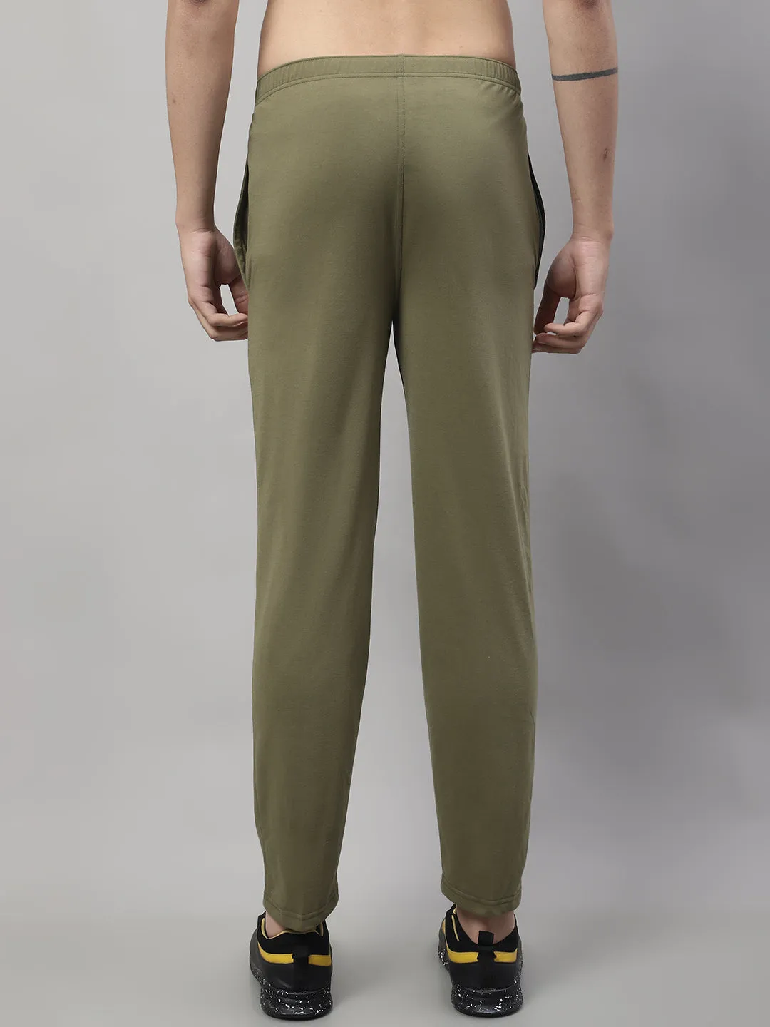 Vimal Jonney Olive Regular fit Cotton Trackpant for Men